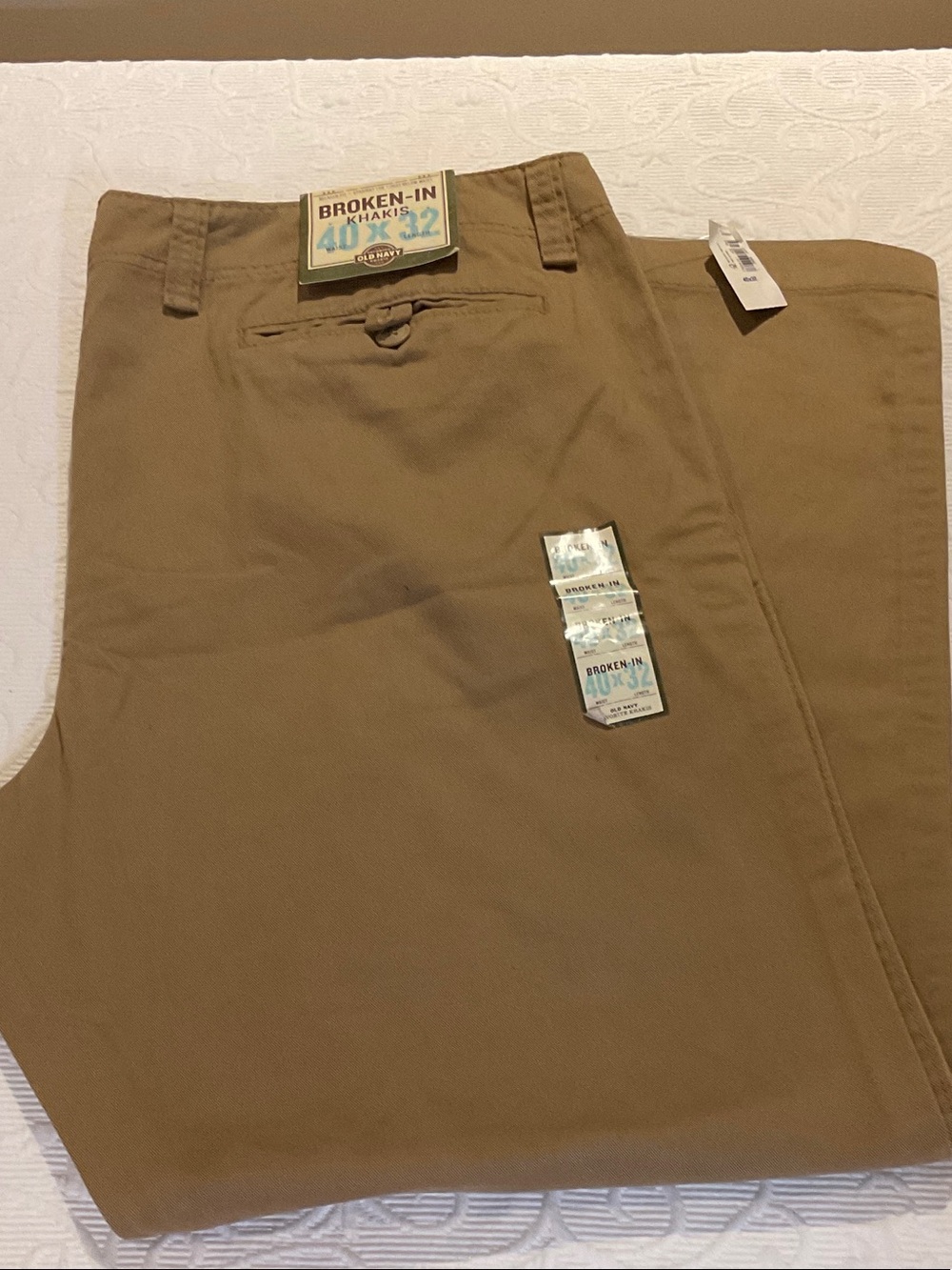 Old Navy Broken-In Khaki Chino Pants - Tan 40X 32. NWT